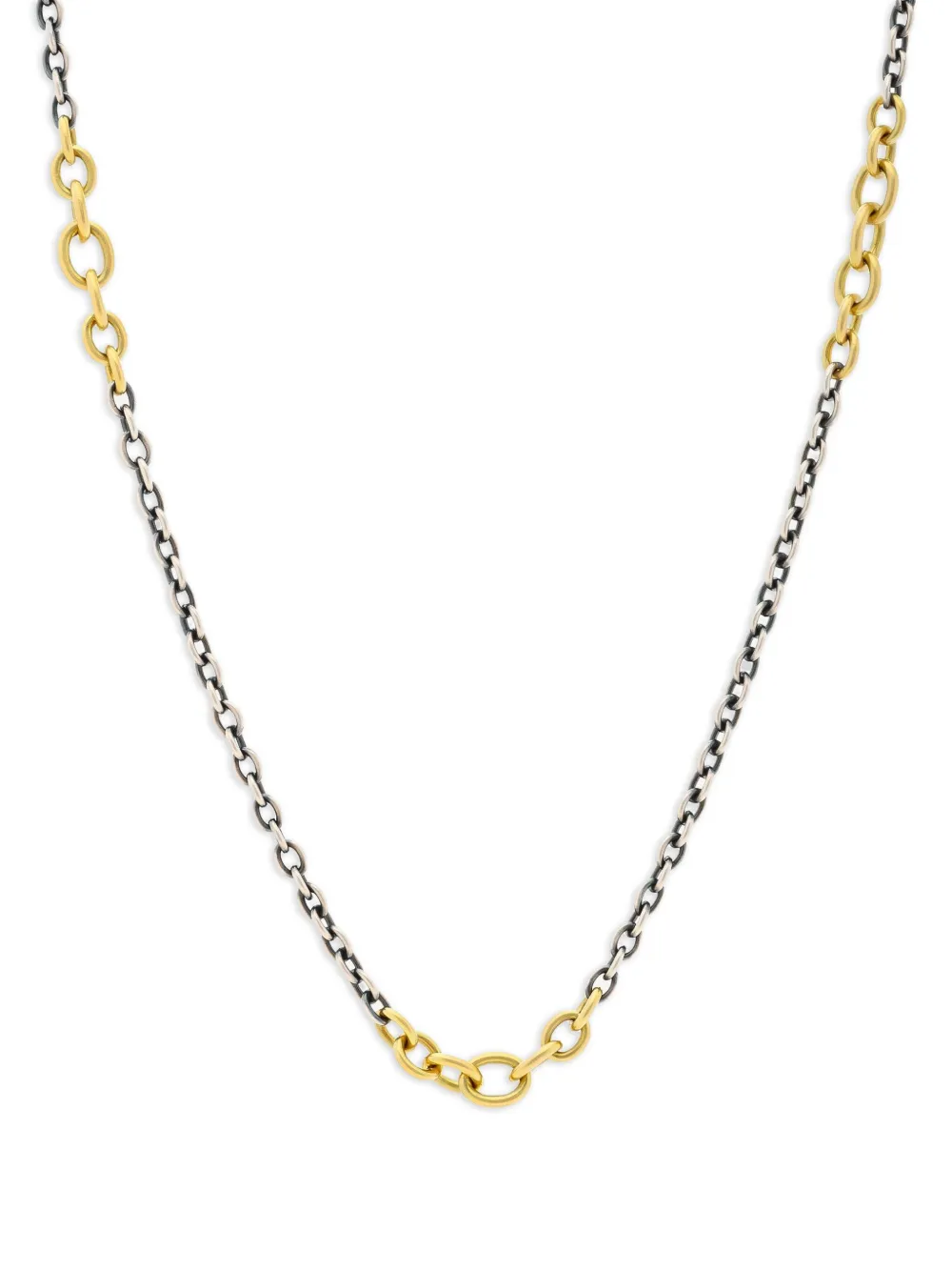 Sylva & Cie 18K yellow gold Two Tone necklace | Silver | Image 1