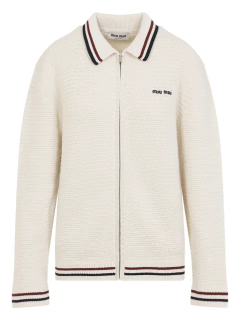 Miu Miu zip-up knitted cardigan