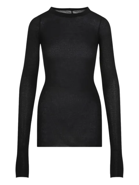 Rick Owens ribbed long-sleeve top