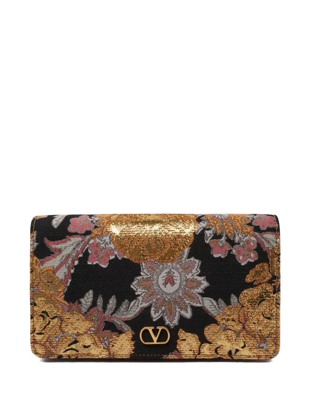 Valentino Garavani floral-brocade shoulder bag | Black | Image 1