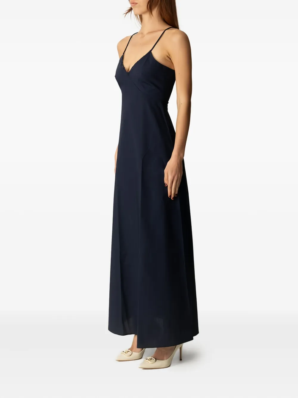 Patrizia Pepe sleeveless maxi dress Blauw