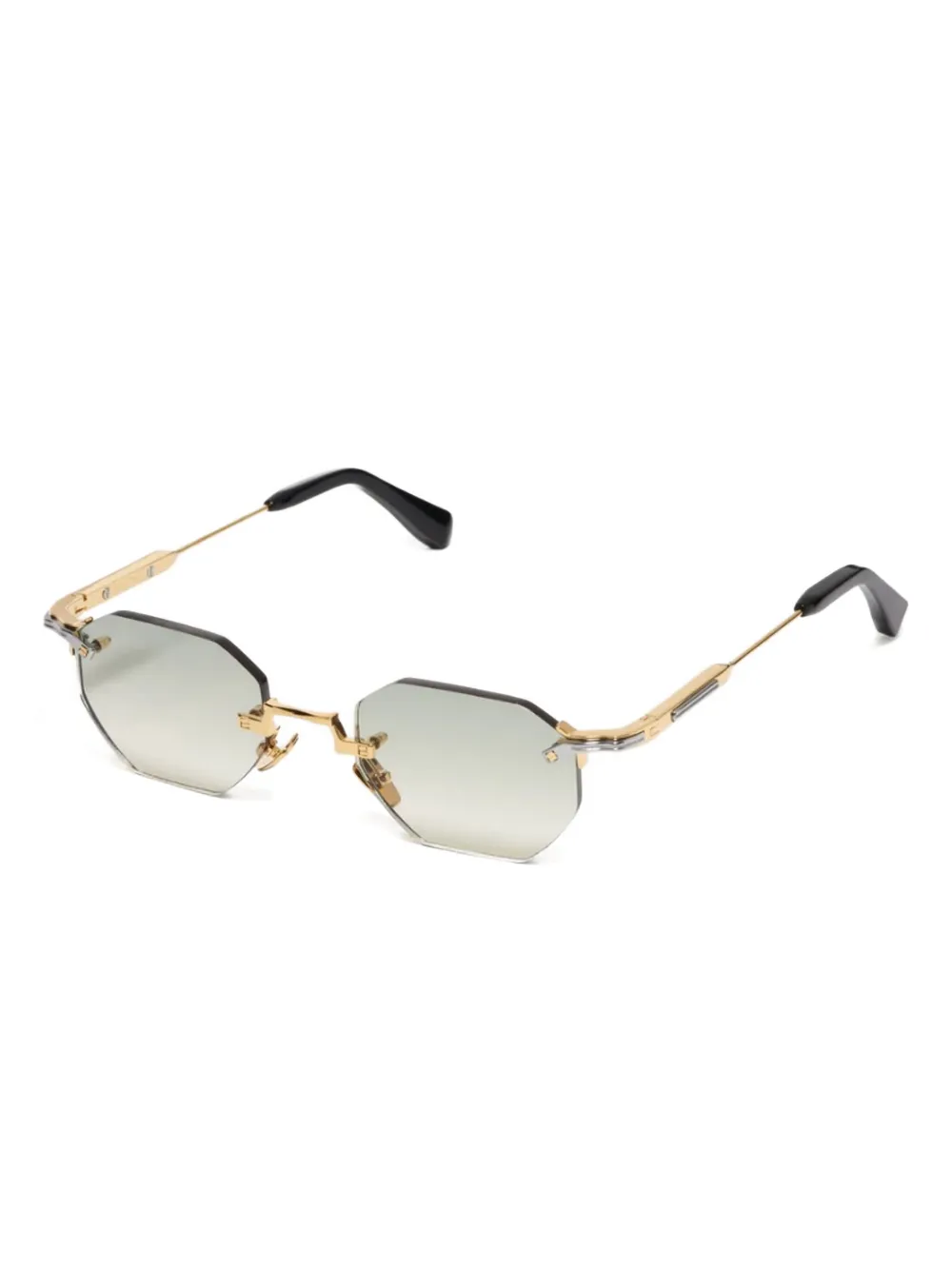 John Dalia Curtis C406 zonnebril met geometrisch montuur Goud
