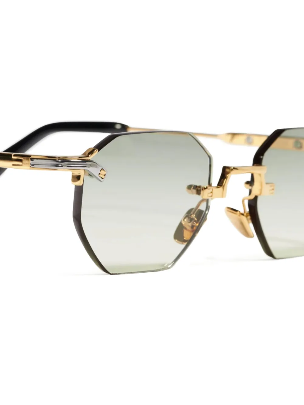 John Dalia Curtis C406 zonnebril met geometrisch montuur Goud