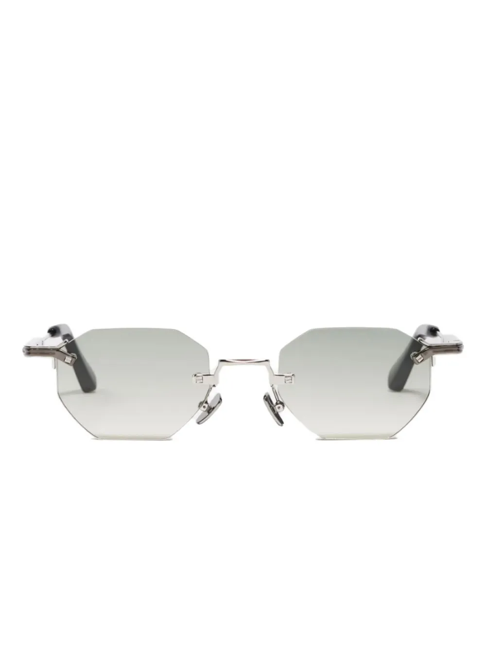 John Dalia Curtis C475 zonnebril met geometrisch montuur Zilver