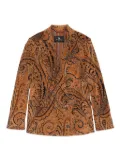 ETRO paisley-print double-breasted blazer - Orange