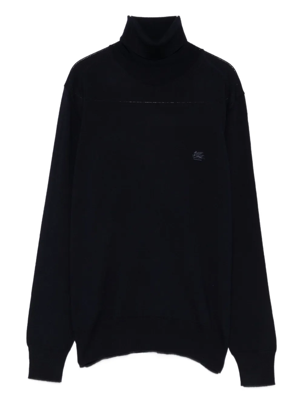 ETRO embroidered-logo sweater Blauw
