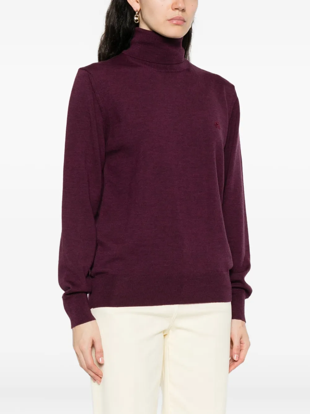 ETRO embroidered-logo sweater Paars