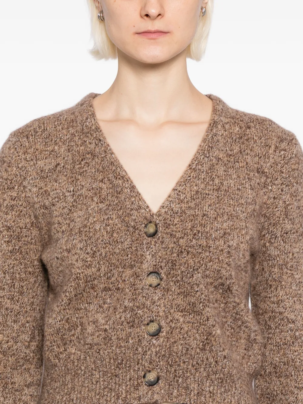 Brandon Maxwell Sloane Cardigan In Brown