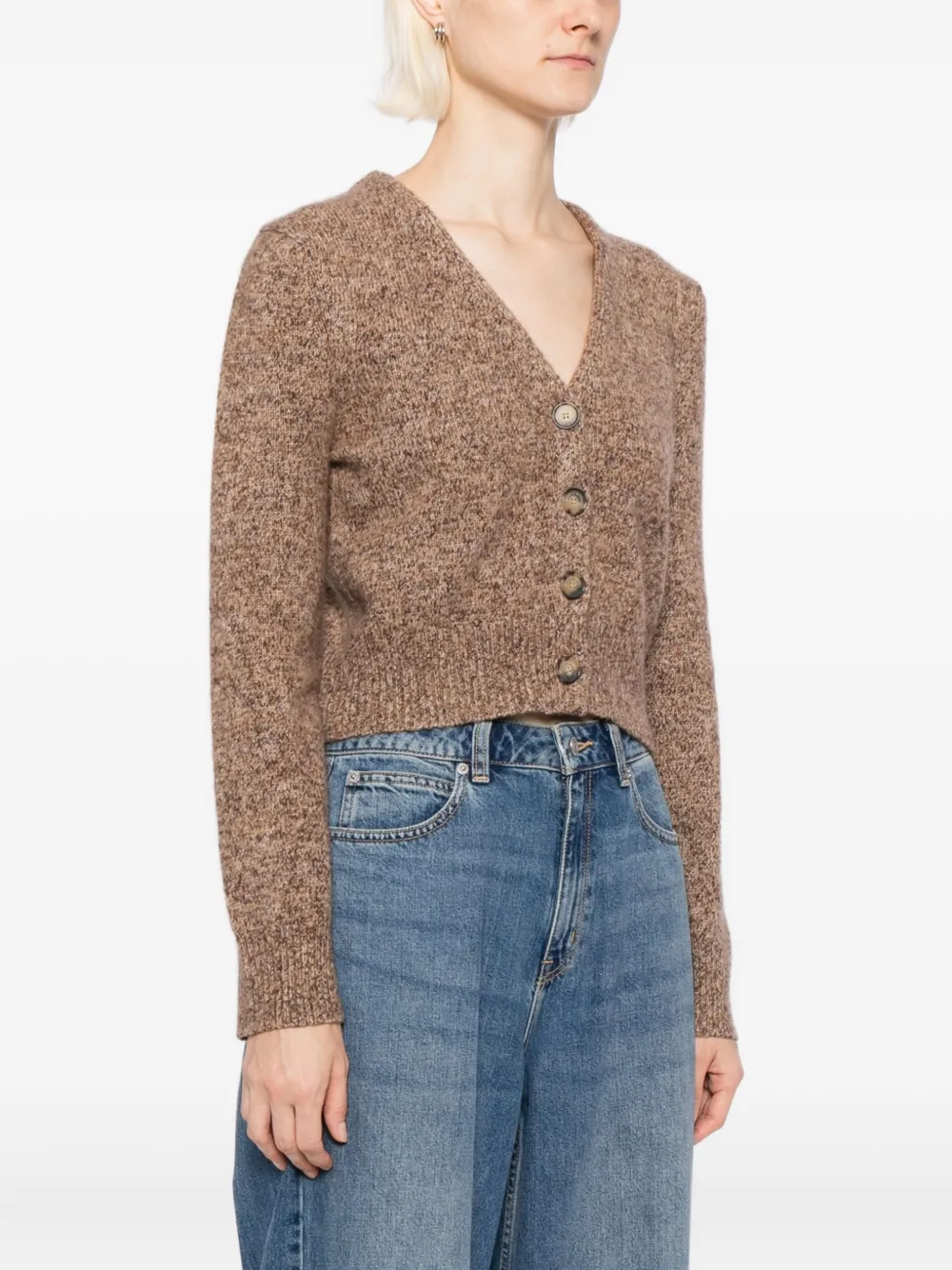 Brandon Maxwell Sloane Cardigan In Brown