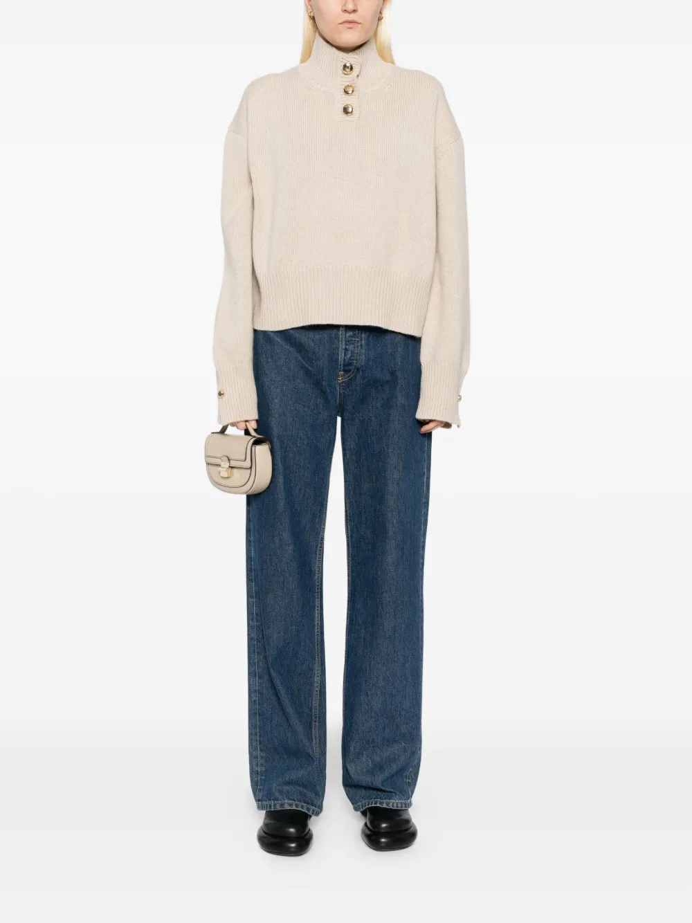 Brandon Maxwell Henley sweater | Knitted Sweaters | Image 2