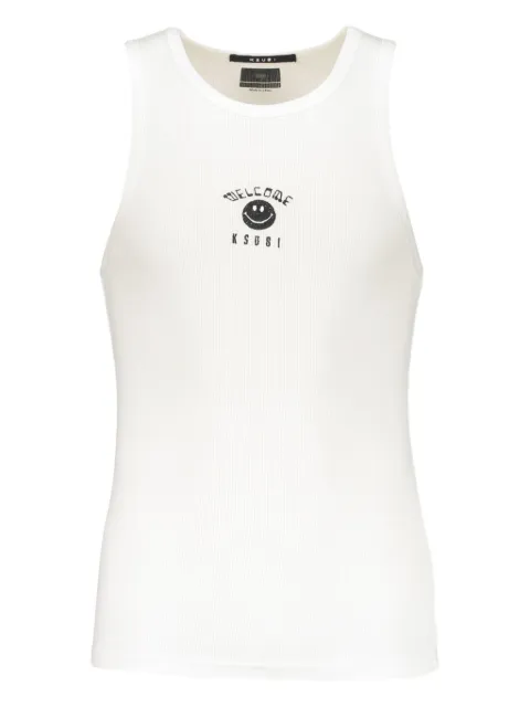 Ksubi ribbed smiley-face tank top