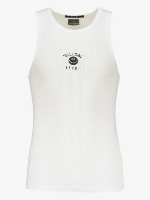 Ksubi ribbed smiley-face tank top