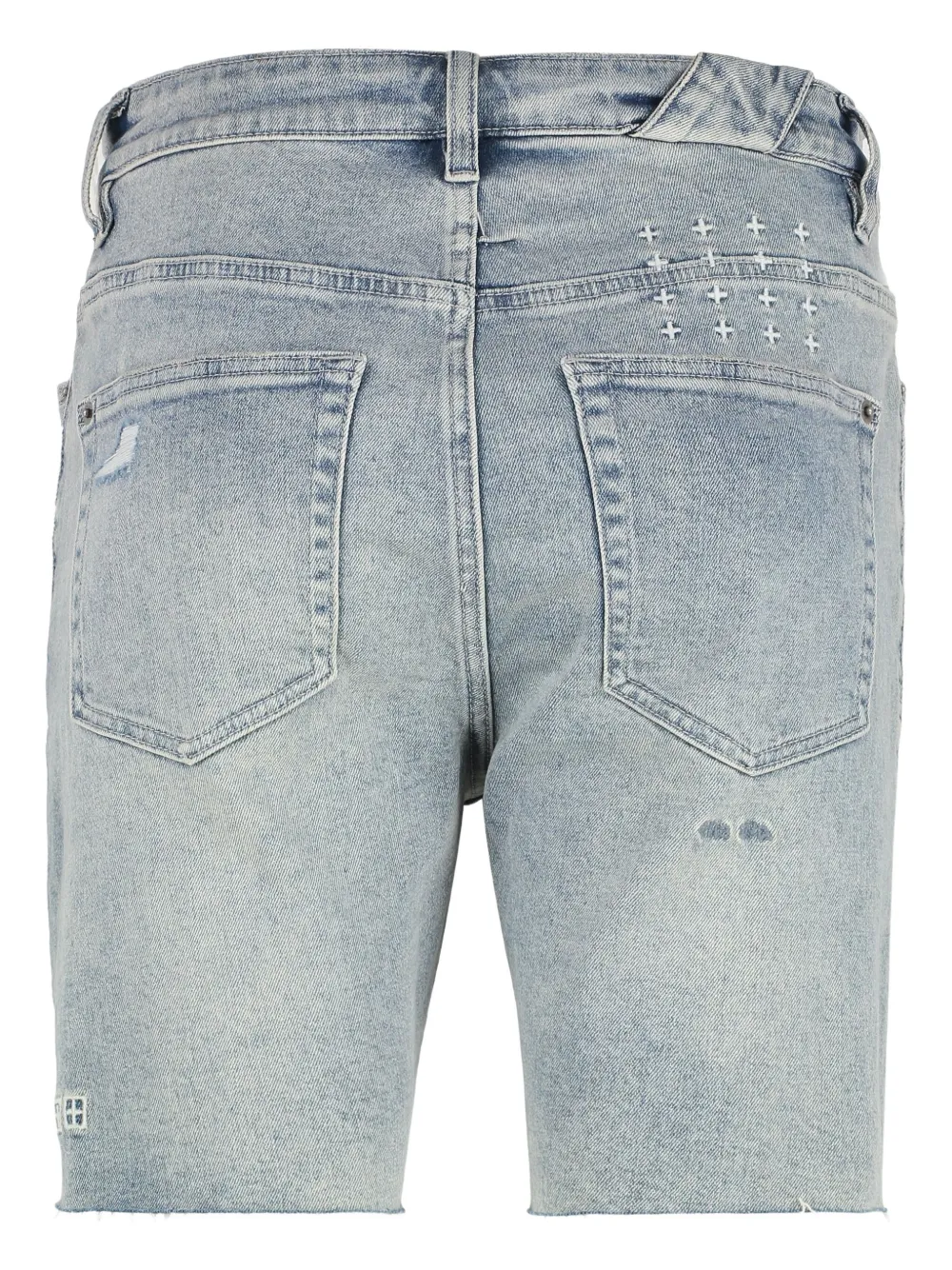 Ksubi frayed denim shorts Blauw