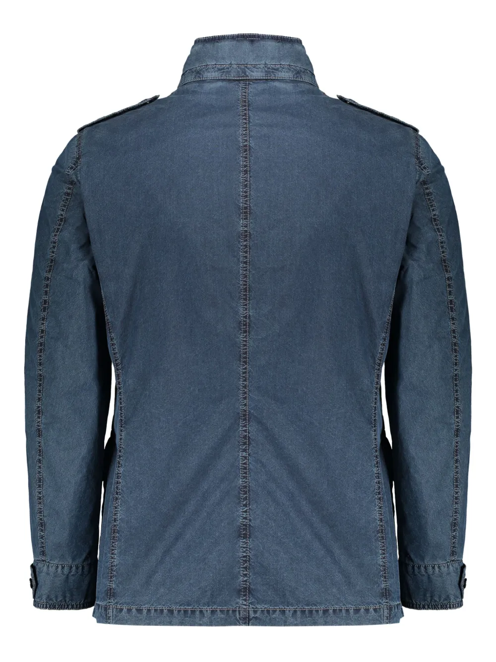 Moorer flap-pockets denim jacket Blauw