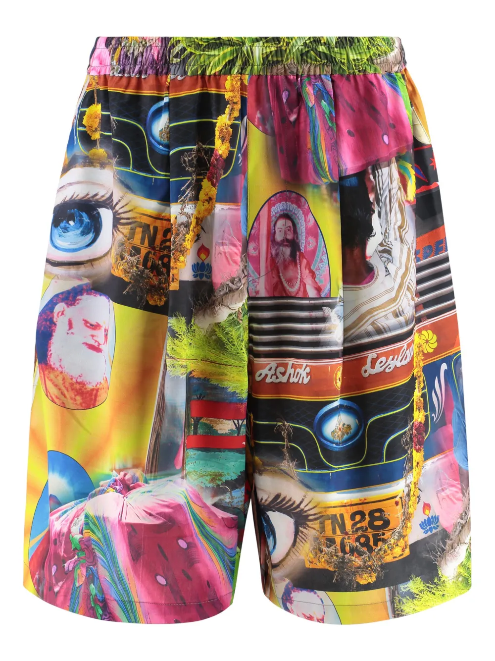 Perks And Mini Printed Drawstring Shorts In Multi