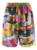 Perks And Mini printed drawstring shorts - Blue