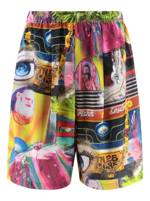 Perks And Mini printed drawstring shorts