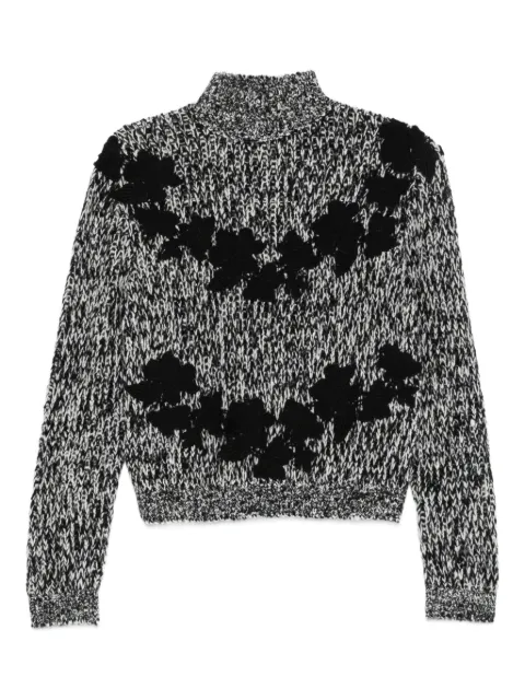 Giambattista Valli high-neck flower-applique sweater