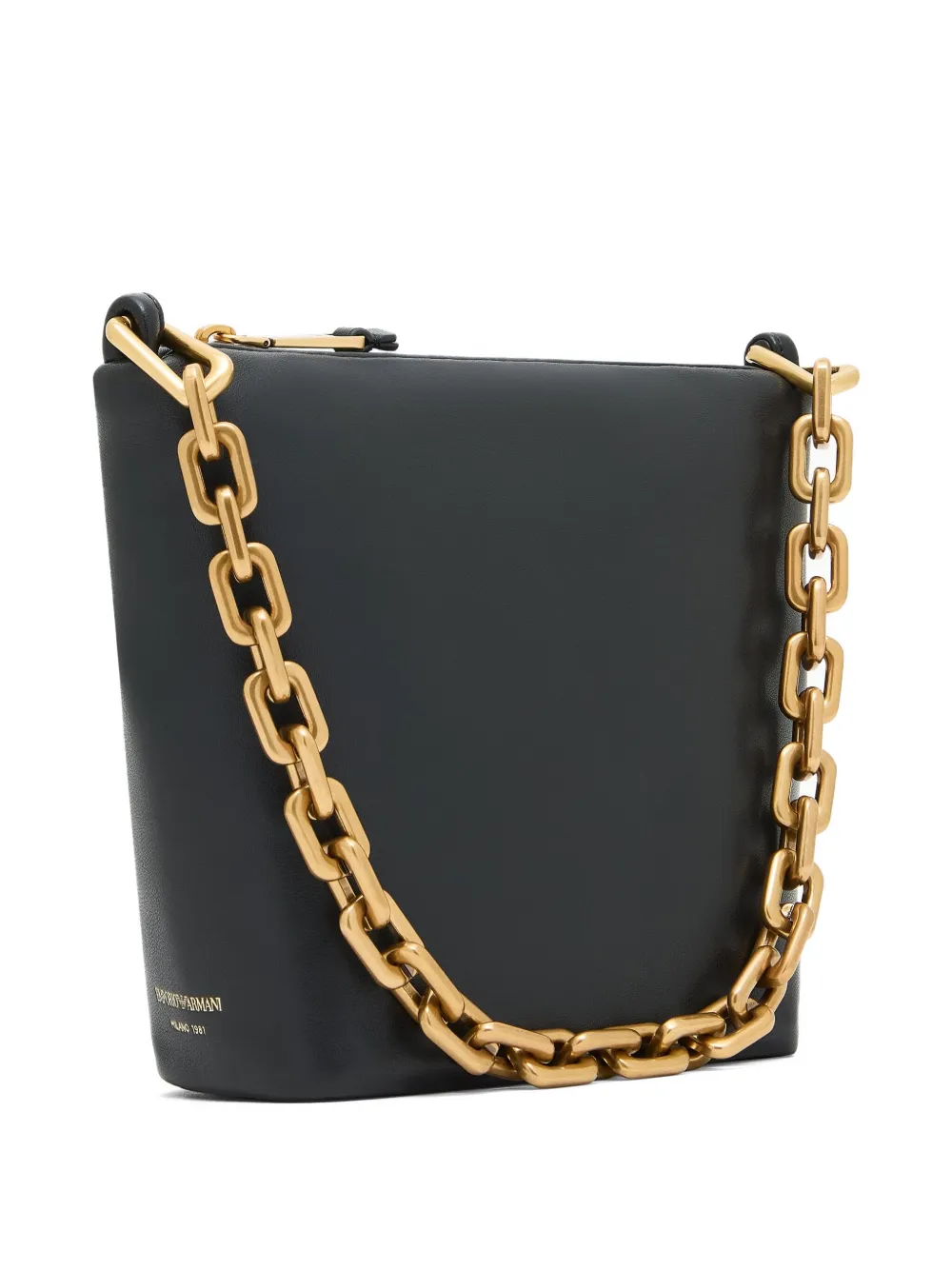 Emporio Armani Schoudertas met schakelketting Zwart