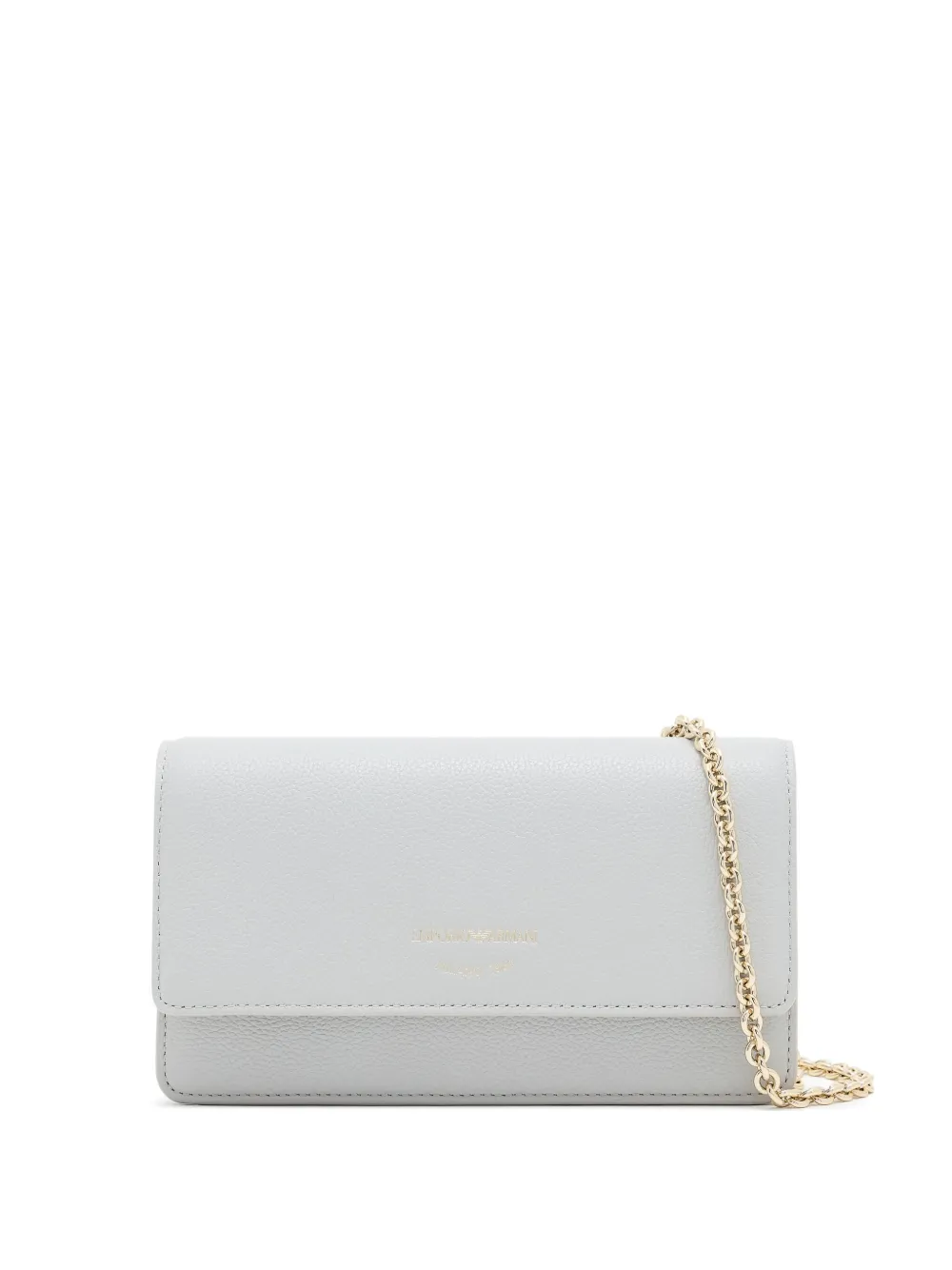 chain-strap leather clutch bag
