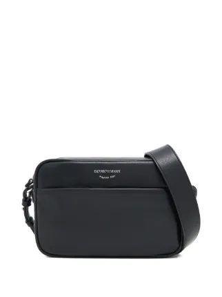 Emporio Armani レザーショルダーバッグ | ブラック | FARFETCH JP