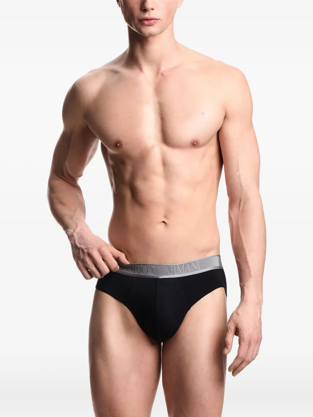 Emporio Armani Slip verfraaid met logo Zwart