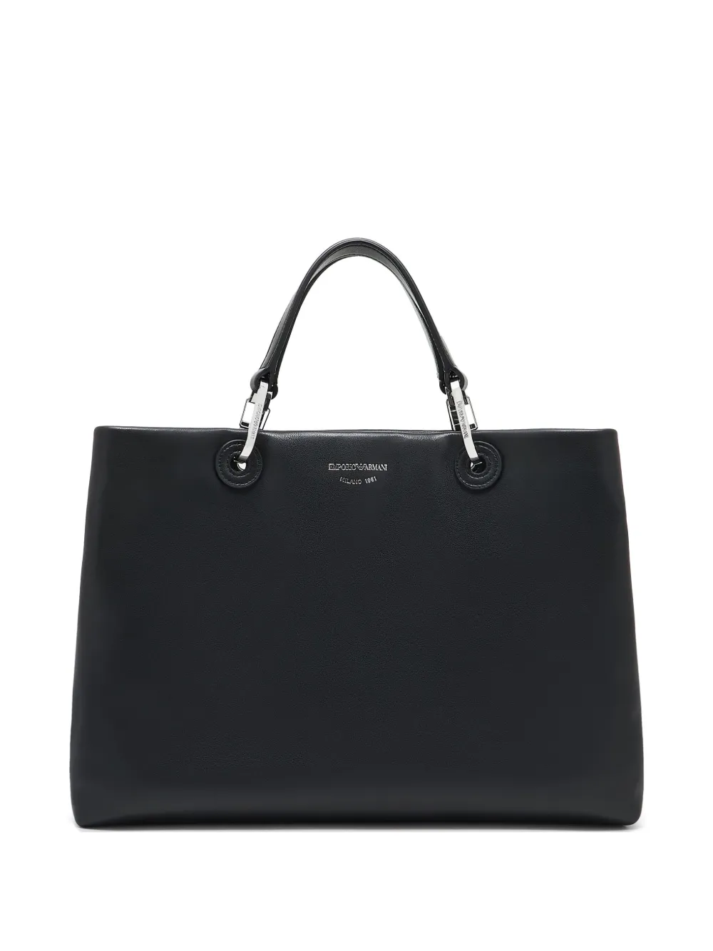 Emporio Armani Borsa a mano Sicily media in pelle con manico - Nero