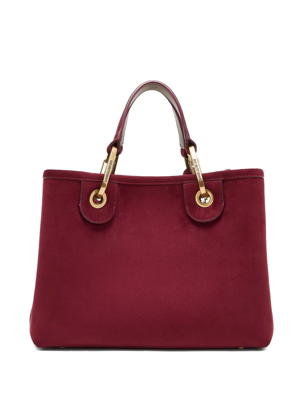 Emporio Armani Shopper met goudkleurig detail en handgreep Rood