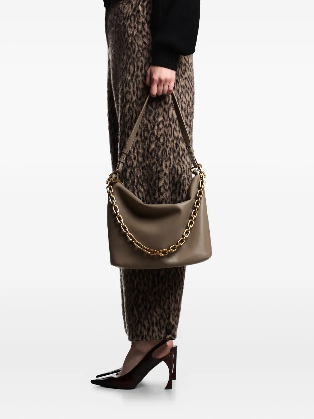 Emporio Armani medium Hobo leather tote bag | Image 2