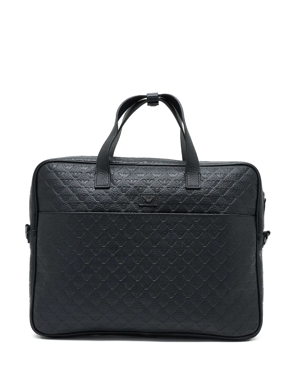 Emporio Armani eagle-motif leather briefcase | Black | Image 1