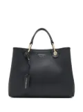 Emporio Armani medium grain-leather tote bag - Black