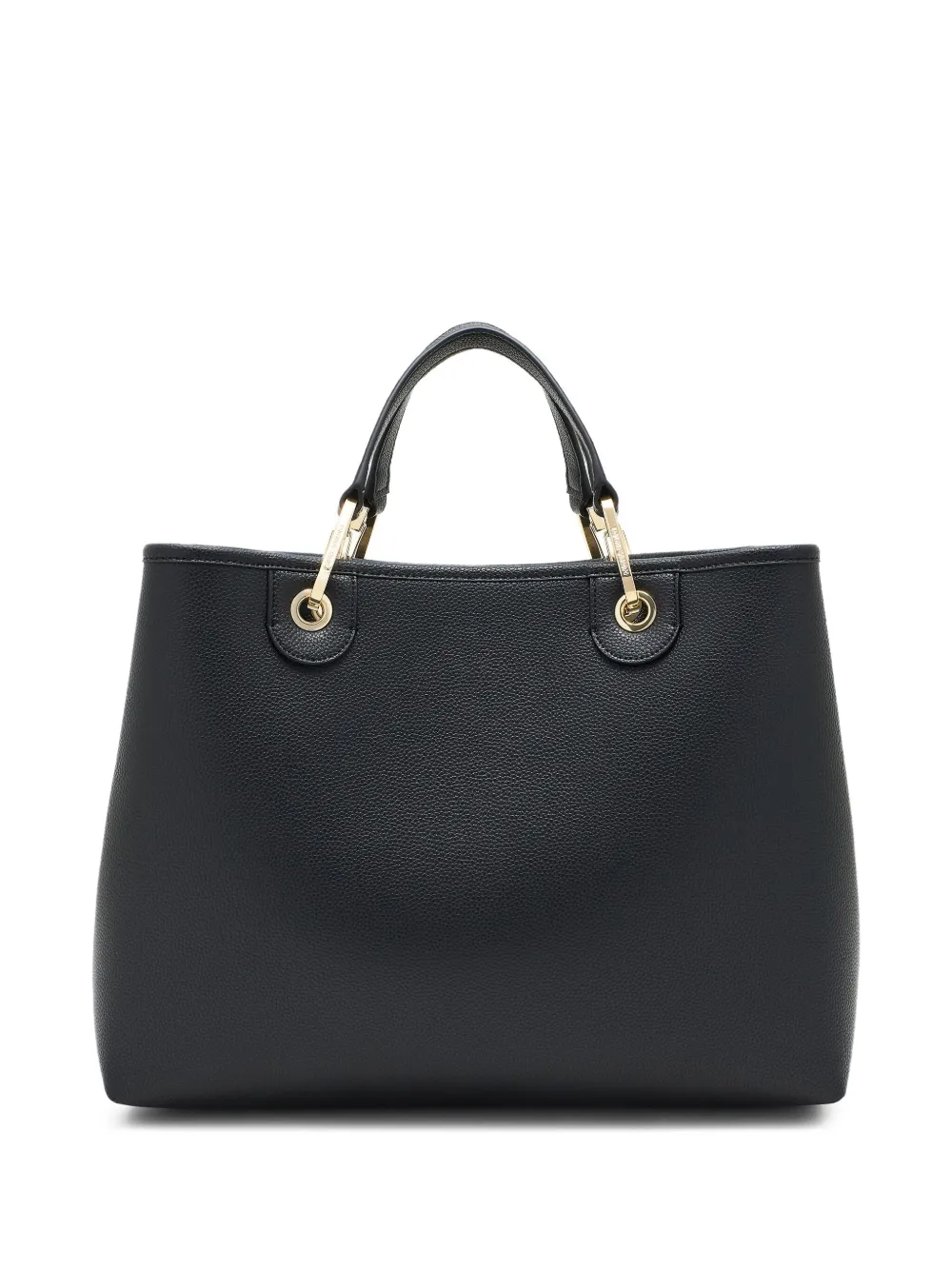 Emporio Armani Medium shopper van bewerkt leer Zwart