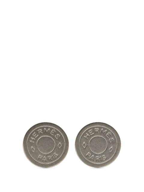 Hermès Pre-Owned 20th Century Palladium Plated Bijouterie Fantaisie Clou De Selle Clip On Earrings costume earrings