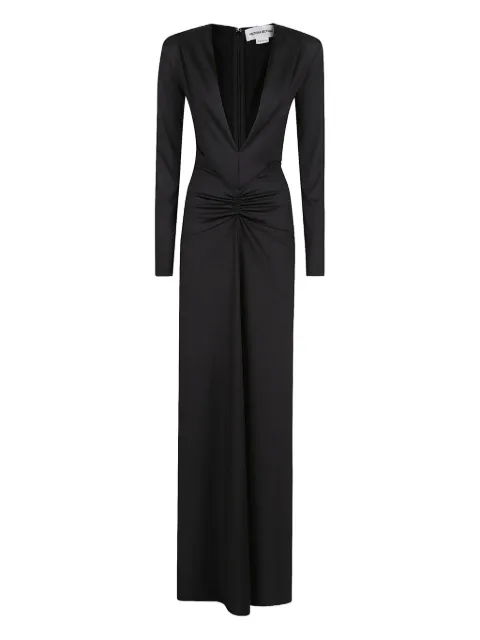Victoria Beckham plunge-neck gathered maxi dress