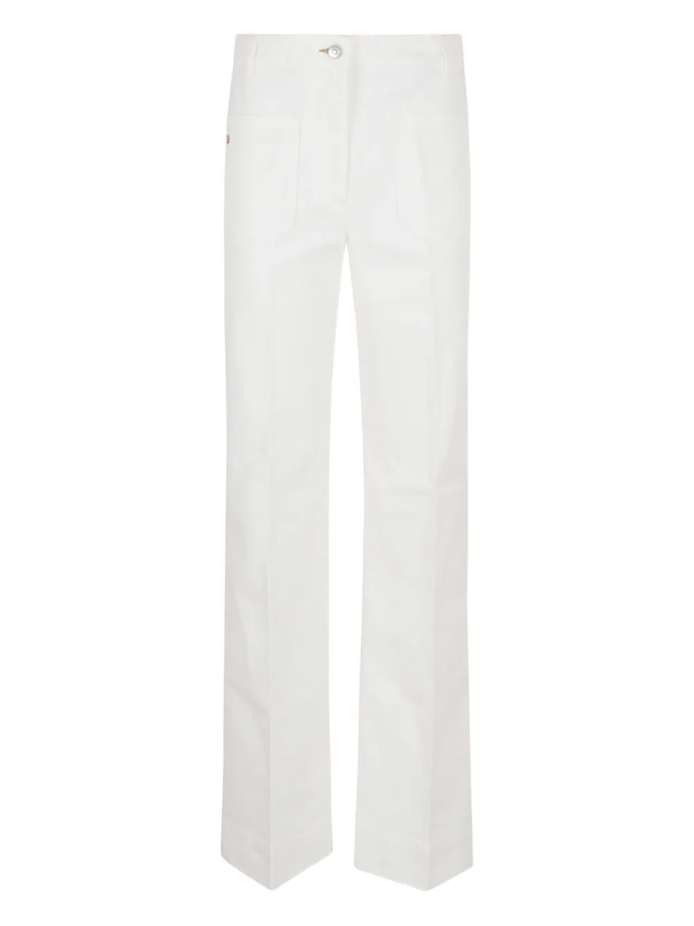 Victoria Beckham Jeans met logopatch Wit