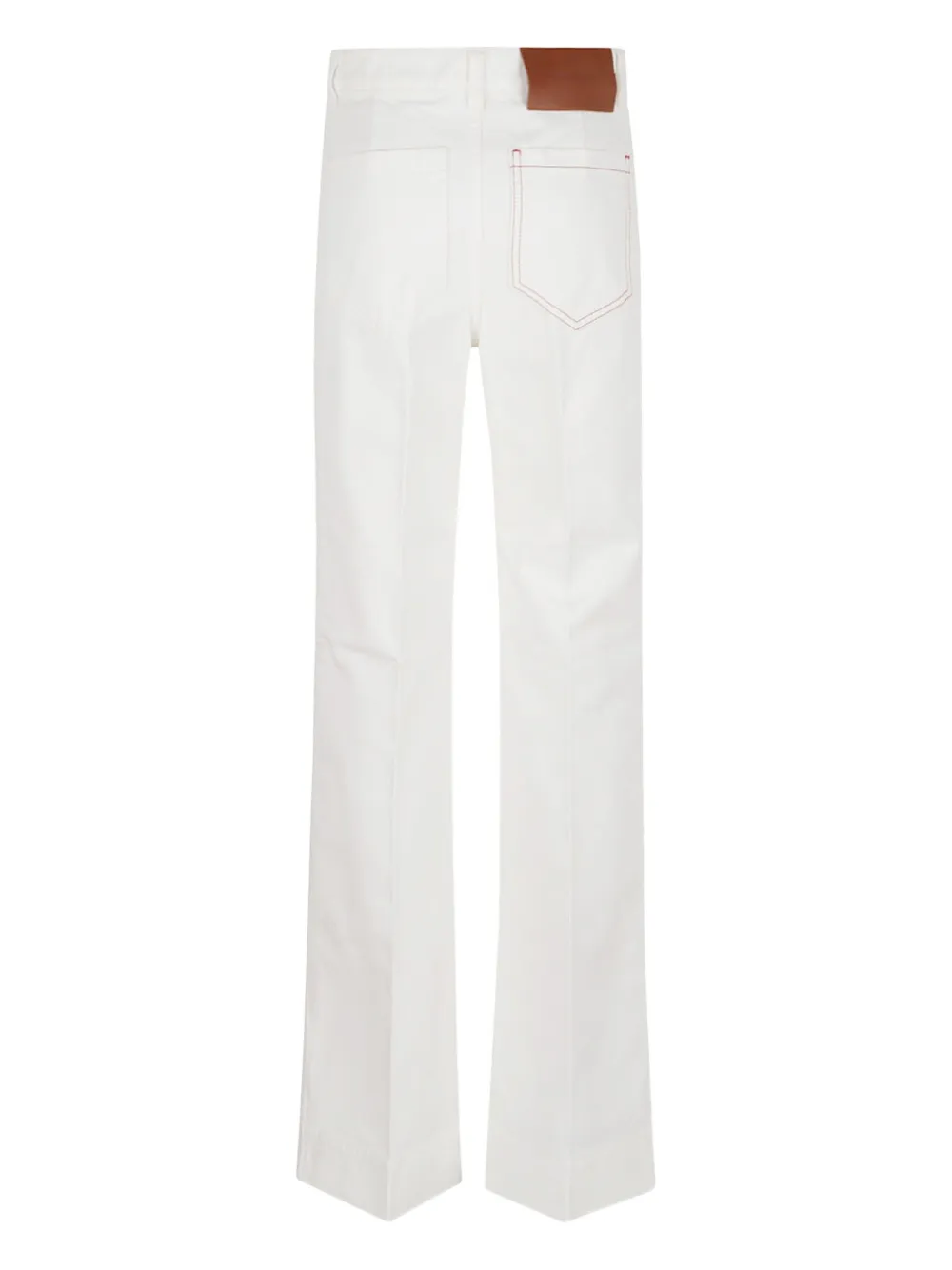 Victoria Beckham Jeans met logopatch Wit
