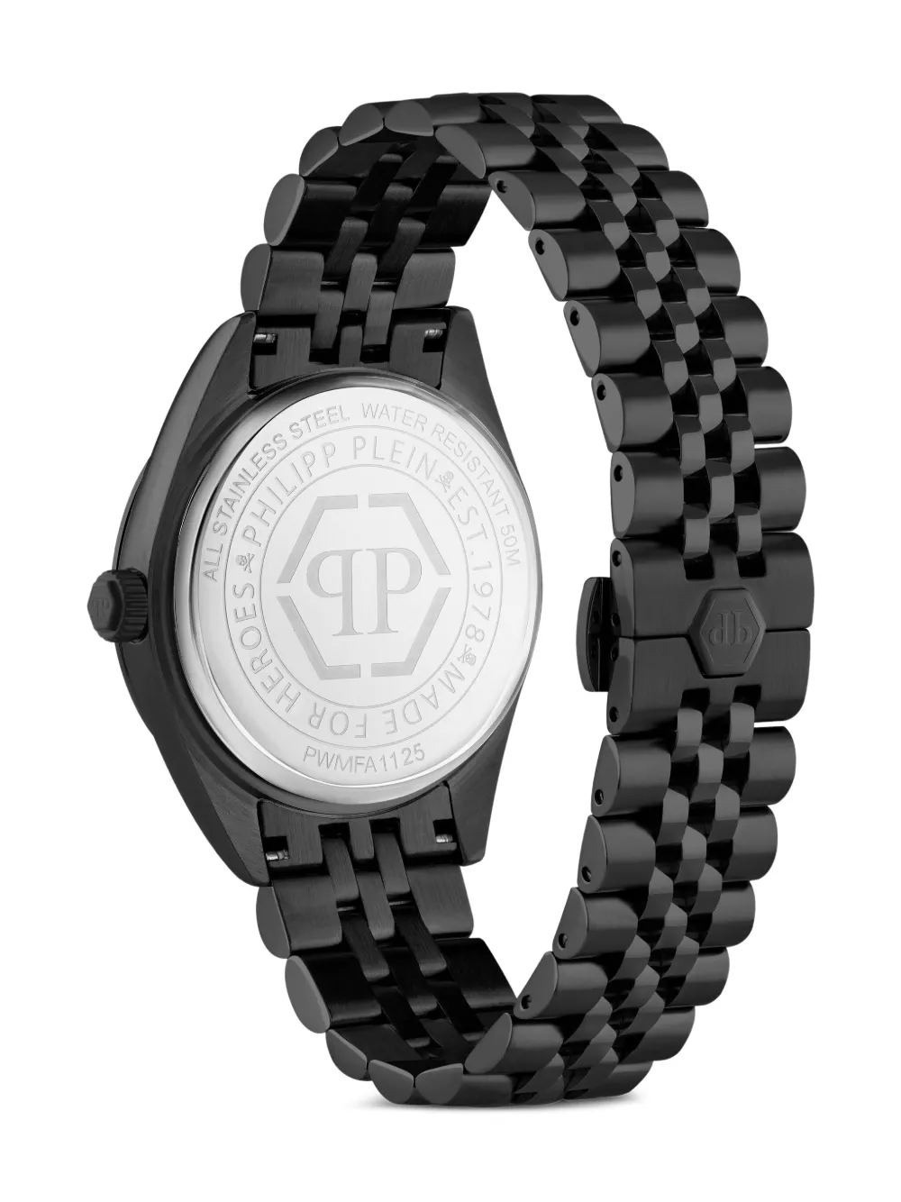 Philipp Plein Date Superlative Crystal Watch In Black