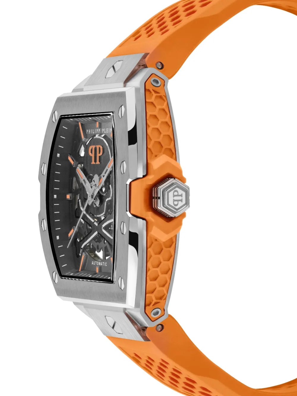 Philipp Plein The $keleton Frosted 44mm In Orange