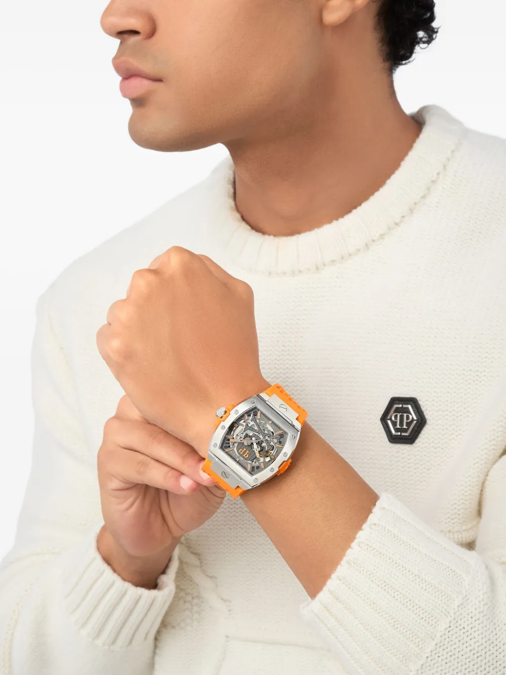 Philipp Plein The $skeleton Frosted 44 mm - Zwart