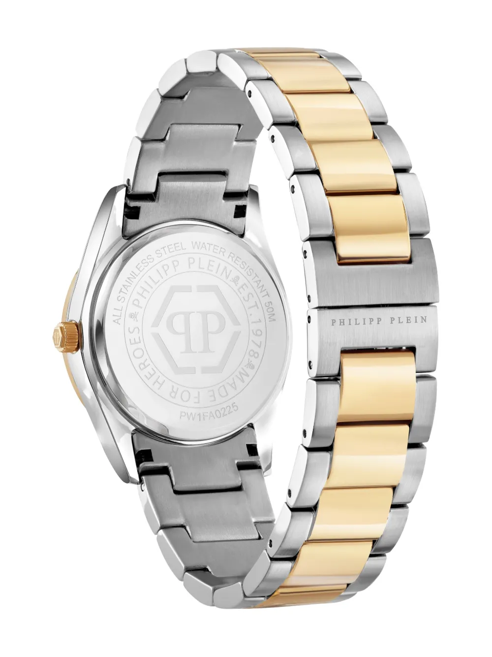 Philipp Plein Plein Icon Chain Crystal Watch In Metallic