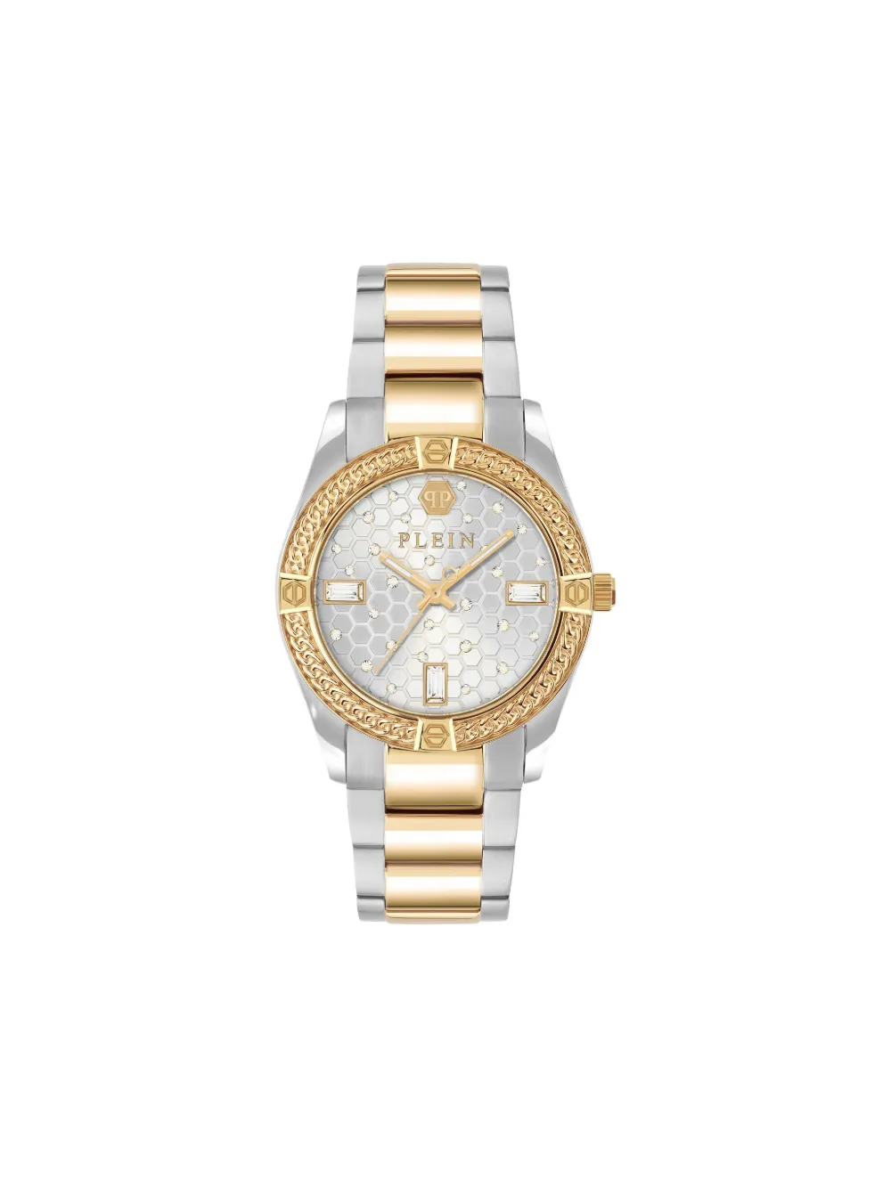 Philipp Plein Icon Chain 36mm 腕時計 - シルバートーン Philipp Plein Icon Chain 36mm 腕時計 - シルバートーン
