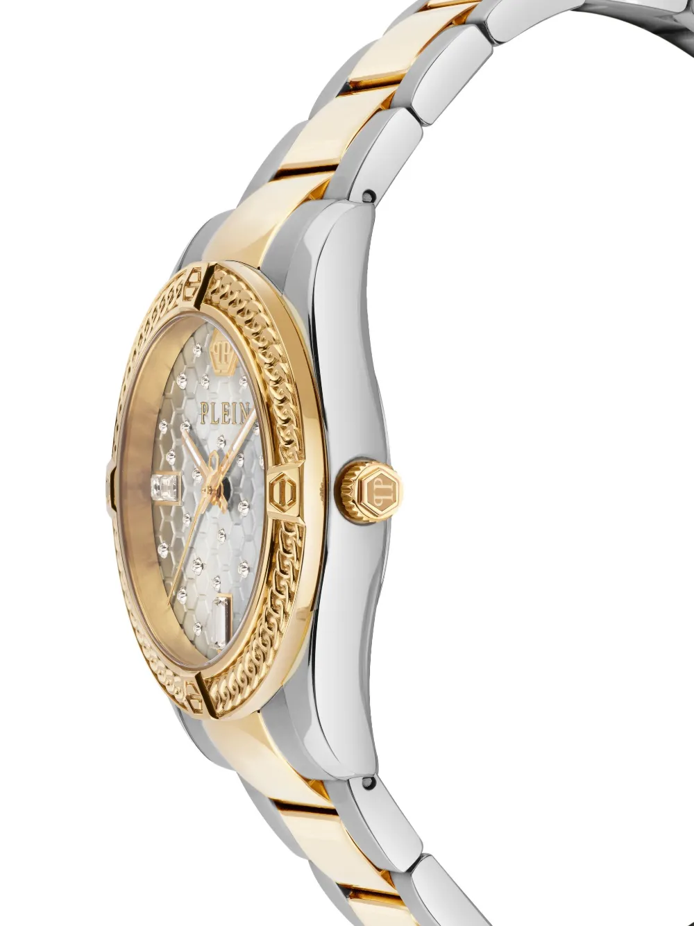 Philipp Plein Plein Icon Chain Crystal Watch In Metallic