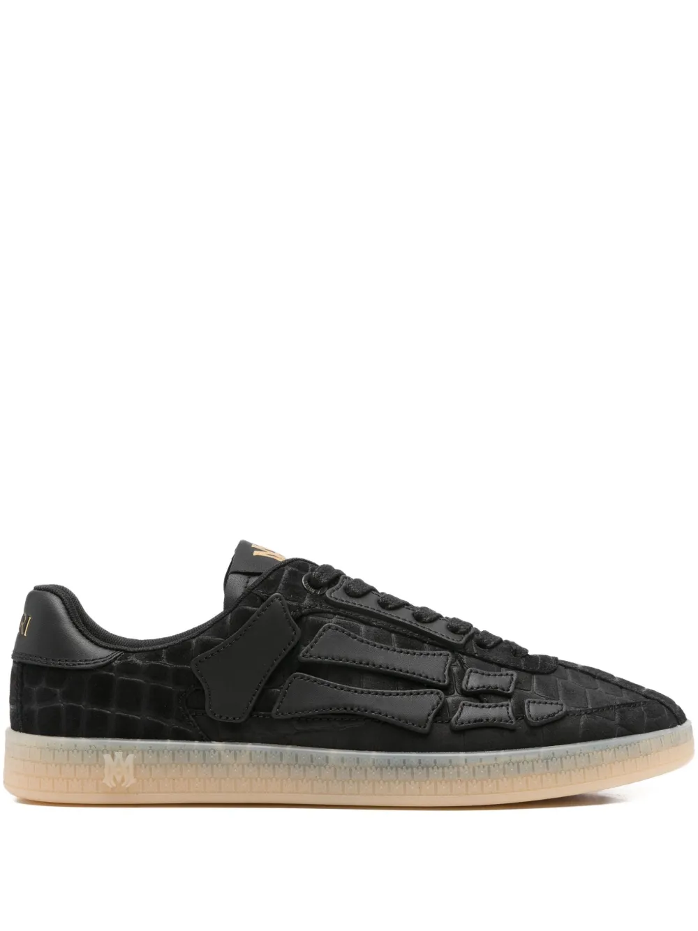 AMIRI crocodile-embossed leather sneakers | Black | Image 1