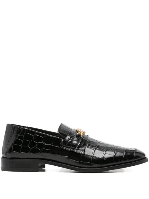 AMIRI MA crocodile-embossed chain loafers