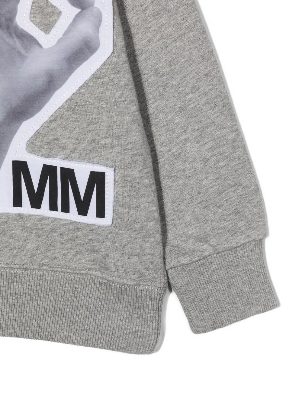 MM6 Maison Margiela Kids hand-logo sweatshirt Grijs