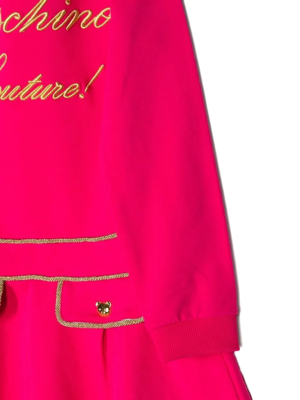 Moschino Kids embroidered dress Roze
