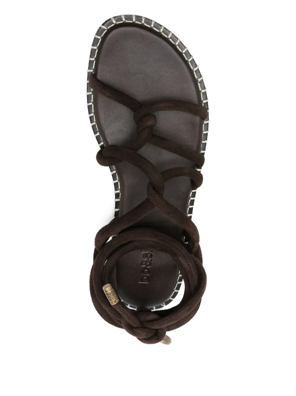 Ba&Sh Cuba leather lace-up sandals Brown