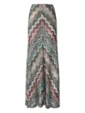 Missoni zigzag pattern maxi skirt - Grey