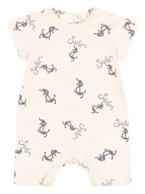Konges Sløjd anchor-print short-sleeve romper