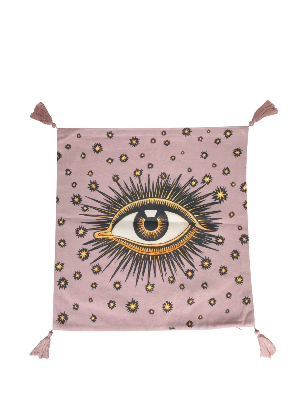 Les-Ottomans eye-print tassel cushion - Rosa